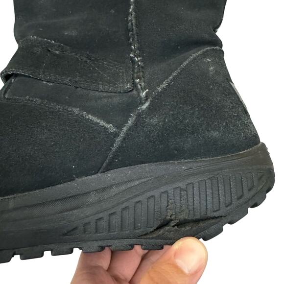 Skechers Shape-Ups‎ Black Suede Tall Boots Women's 8 Winter Snow Outdoor - Picture 6 of 9